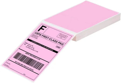 Phomemo 4x6 Thermal Labels for Shipping Label Printer - 500PCS Purple Mailing Labels 4x6 Direct Thermal Labels Fanfold BPA Free