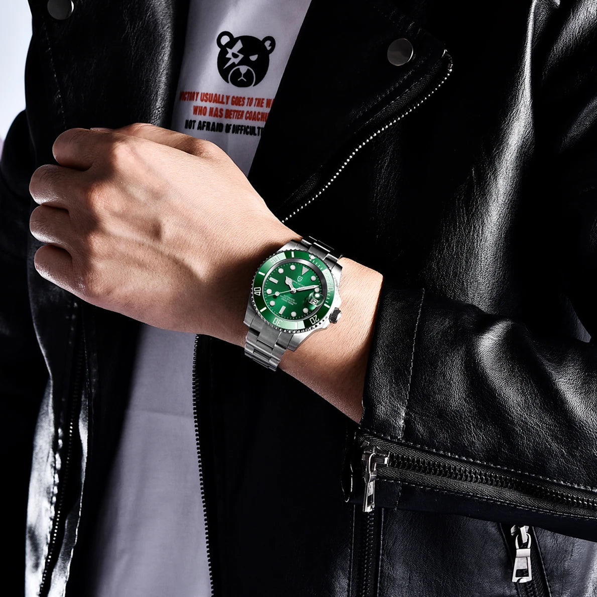 PAGANI DESIGN Men's Mechanical Wristwatches Luxury Brand Mens Watch NH35 100m Waterproof Sapphire Diving Watch reloj hombre