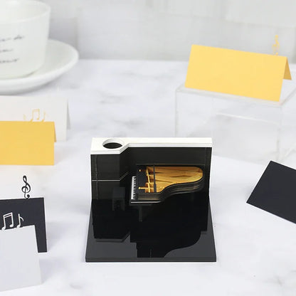 3D Piano Table Calendar Memo Pad Creative Exquisite Handicrafts Souvenirs DIY Desk Decoration New Year Gift for Office School