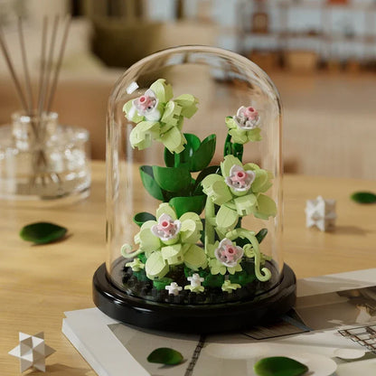 Building block bouquet assembly toy children's puzzle building block toy parent-child interactive desktop decoration