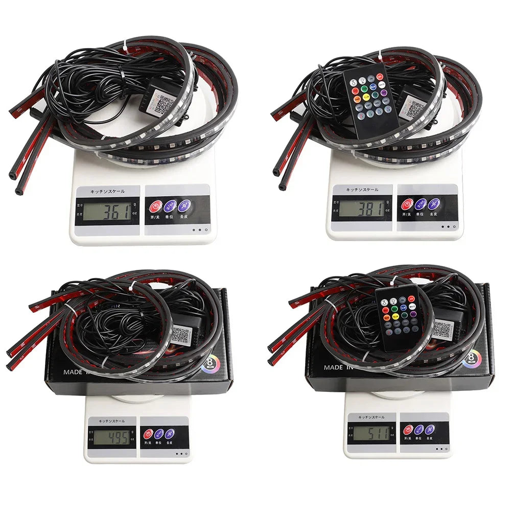 Attractive Car Atmosphere Lights, Colorful Chassis Light, LED Lights Strip Modified, Bluetooth APP Decorative Light Strip
