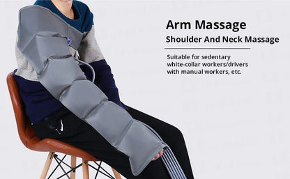 6-chamber Electric Airbag Pressure Massager Wraps Arm Waist Leg Foot Massage Varicose Veins lymphatic drainage device