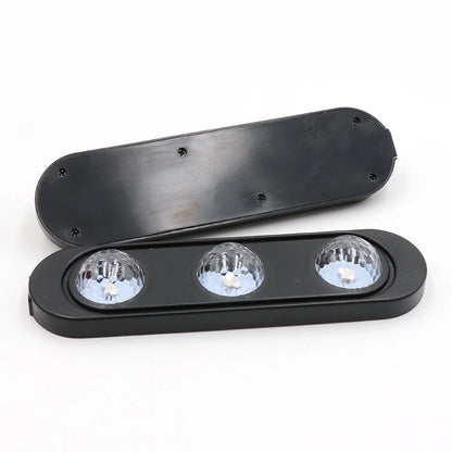 Niscarda 4pcs Car LED Starry Foot Light USB Atmosphere Ambient DJ Mixed Colorful  Music Rhythm Sound Voice Control Laser Lamp