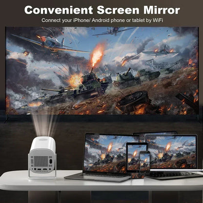 P30 Smart Mini Projector Android 11 WiFi6 Support 4K 1080P BT5.0 Projector 1280*720P Home Cinema Portable Projector