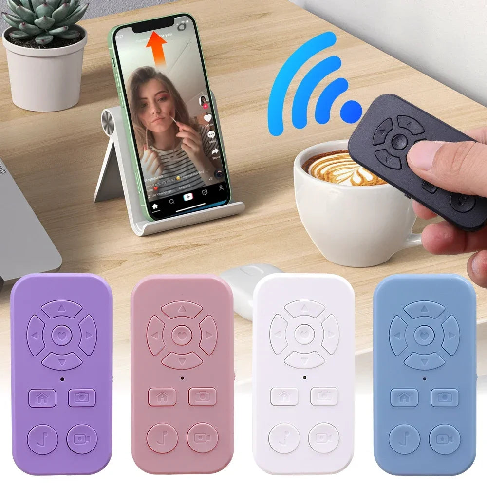 Rechargeable Bluetooth Remote Control Protable Self-Timer Camera Stick Shutter Button Wireless Controller for IPhone Samsung