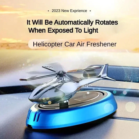 Car Air Freshener Helicopter Solar Propeller Rotating Aroma Diffuser Car Styling Fragrance Decoration Center console car perfume