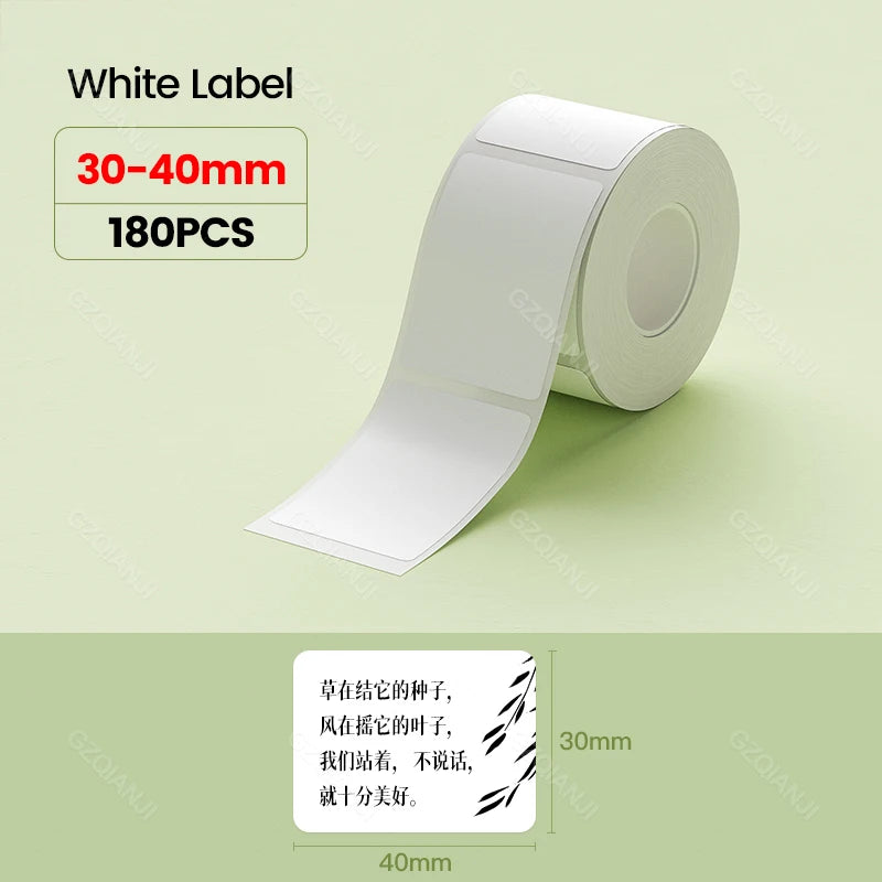 5 Rolls Niimbot Thermal Papel For B21 B1 Printer Home Office Labels Roll Colorful Adhesive Paper Square Printable Sticker Papers