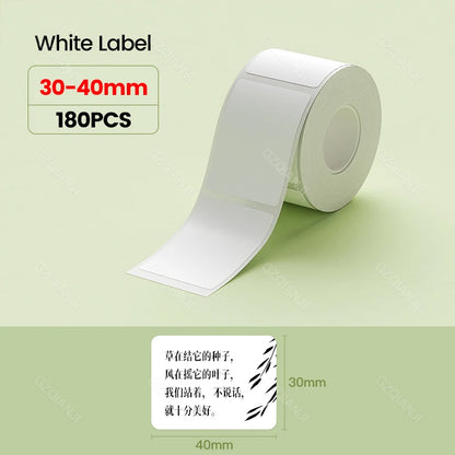 5 Rolls Niimbot Thermal Papel For B21 B1 Printer Home Office Labels Roll Colorful Adhesive Paper Square Printable Sticker Papers