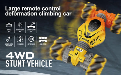 4WD RC Car Toy 2.4G Radio Remote Control Cars RC Watch Gesture Sensor Rotation Twist Stunt Drift Vehicle Toy for CHildren Kids
