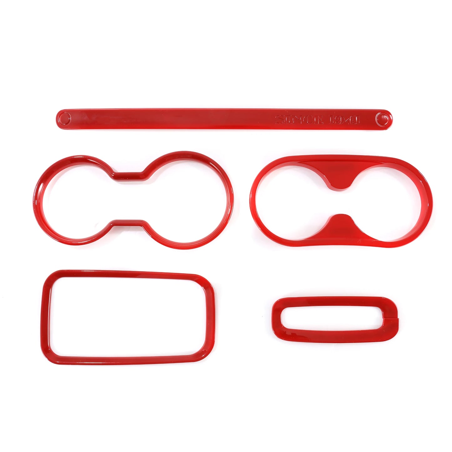 18 piezas de accesorios de decoración para el interior del coche, cubierta embellecedora para Jeep Wrangler JK JKU 2011 2012 2013 2014 2015 2016 2017 4 puertas