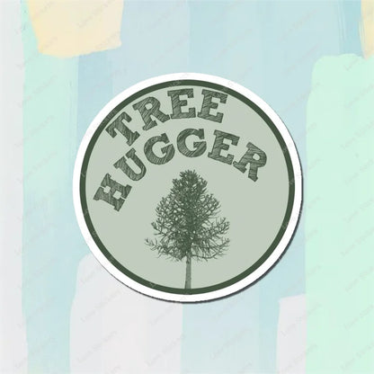 Retro Tree Hugger 5PCS Stickers for Living Room Bumper Anime Cute Kid Car Art Print Window Home Decor