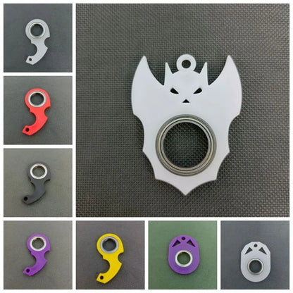 Alivia el aburrimiento Llavero Fidget Spinner Anti-Ansiedad Noctilucente Llavero Giratorio con Punta de Dedo Ligero Moderno Portátil