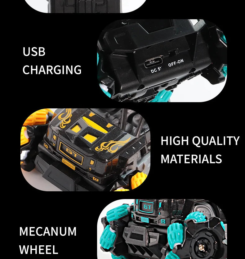 RC Car Mini Stunt Drift Car Gesture Sensing with Led Lights 2.4G Radio Remote Control Electric Toy Power Wheels Off Road Racing