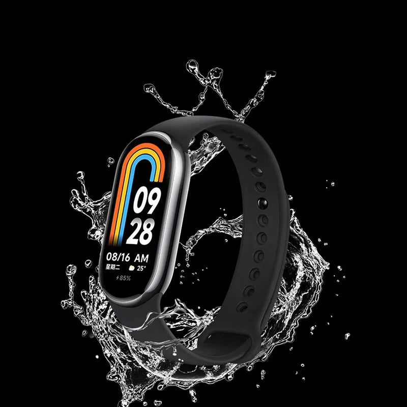 Silicone Strap For Xiaomi Smart Band 8 NFC Solid Bracelet Replacement Wristband Mi band 8 Waterproof Sport Watchband Accessories