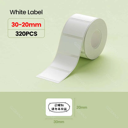 5 Rolls Niimbot Thermal Papel For B21 B1 Printer Home Office Labels Roll Colorful Adhesive Paper Square Printable Sticker Papers