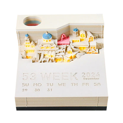 Table Calendar Tear Off Sticky Note Omoshiroi Block Custom 3D Memo Pad Notepad Christmas Funny Novelty Gifts For Children Kids