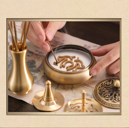 Pure copper incense seal set set incense making tools incense burner sandalwood powder Seal seal incense shovel gift box