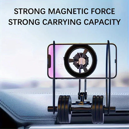 Aluminum Alloy Magnetic Car Mobile Phone Holder, Anti-shake Telescopic Folding , Strong Adhesive, 360° Rotatable Adjustable