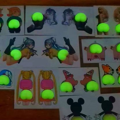 10 piezas de mini bolas de silicona con forma de melocotón para aliviar el estrés y la ansiedad, accesorio para bricolaje con luz nocturna, regalo de fiesta