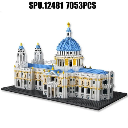 8650 7053pcs World Great Architecture Famous St. Paul Cathedral London Uk Mini Diamond Building Blocks Toy