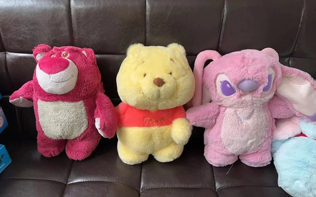 Original Disney Zoobies Hot Water Bag Warm Winter Plush Doll Plushie Lotso Stitch Doll 2-In-1 Useful Gift Toys For Children ﻿