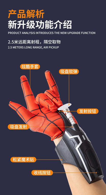 Spider man Launche Web Shooters Wrist Launcher Toy Shooters Peter Parker Cosplay Props Shooting Device Toys For Children Gifts