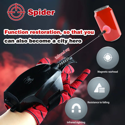 Spiderman Toy Mask Eye Movable Launcher Soft Bullet Gun Suction Cup Ejection action figure spider man Masks Kids Christmas Gifts