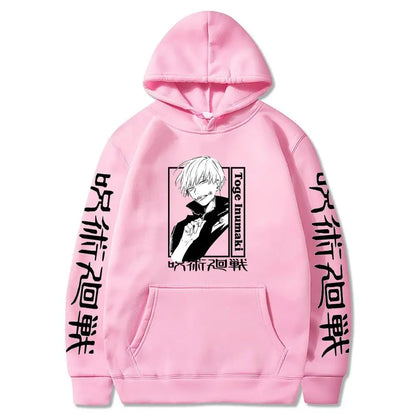 Anime Jujutsu Kaisen Hoodies Men Fashion Winter Casual Oversized Hip Hop Pullovers Harajuku Cartoon Inumaki Toge Sweatshirt Top
