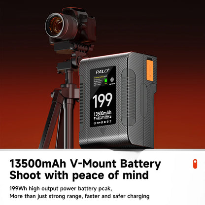 PALO BP-99 BP-199 V Mount Battery Power Bank 14.8V V Lock V Shape Li-ion Battery PD Fast Charging for cameras smartphones laptop