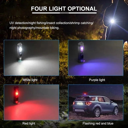 TUNENGE Mini LED Flashlight Super Bright S12 PLUS Portable Torch 600LM Waterproof Work Light Keychain Built-in Battery Magnetic