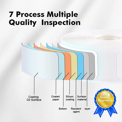 5 Rolls Niimbot Thermal Papel For B21 B1 Printer Home Office Labels Roll Colorful Adhesive Paper Square Printable Sticker Papers