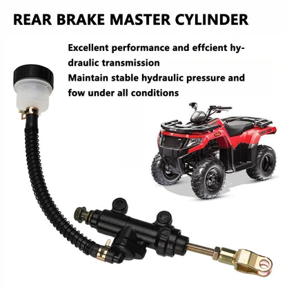 Universal Black Hydraulic Rear Foot Brake Master Cylinder Pump with Reservoir For Chinese ATV Quad Pit Dirt Bike Go Kart