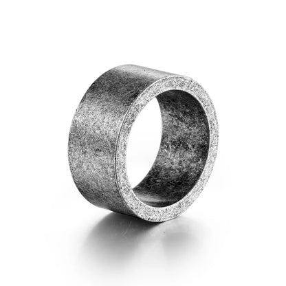 8mm Classic Customized Logo Men's Stainless Steel Personalized Vintage Men's Ring Wedding Party Commemorative Jewelry Gifts