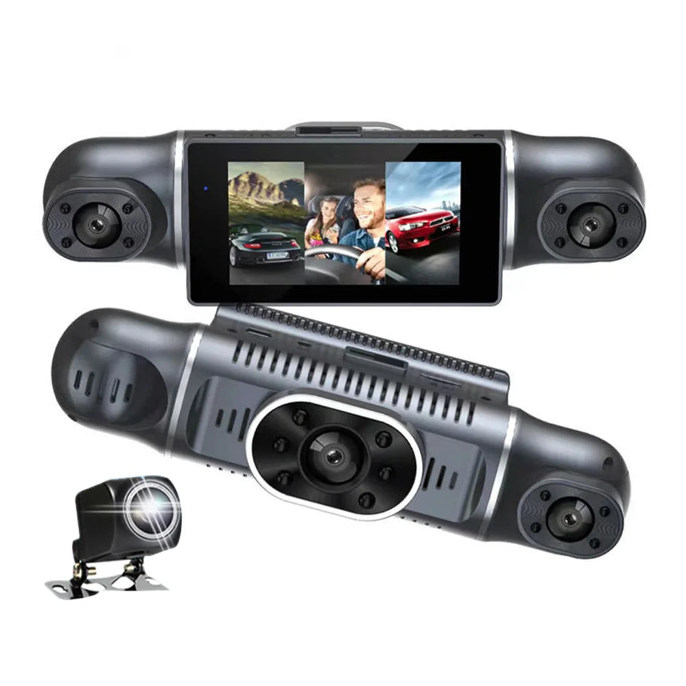 4 Channel Car DVR HD 1080P 4-Lens Inside Vehicle Dash Cam Four Way Camera DVRs Recorder Video Registrator Dashcam Camcorder 24H