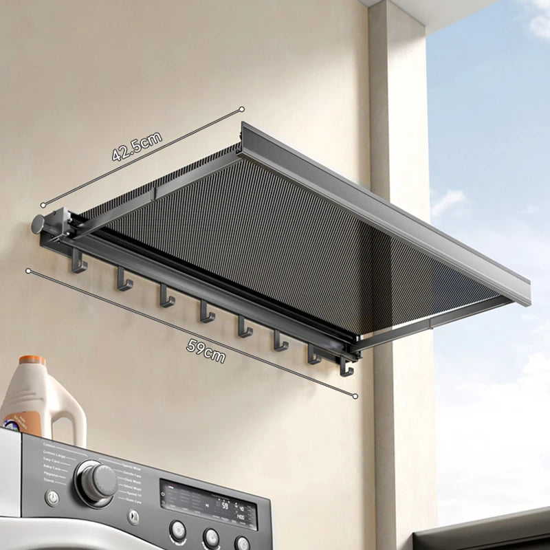 No Drill- Shelf Foldable Wall Shelves Holder Organizer Retractable Laundry Drying Storage Racks Gap Shelf For Bathroom Balcony