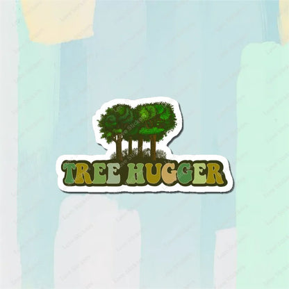 Retro Tree Hugger 5PCS Stickers for Living Room Bumper Anime Cute Kid Car Art Print Window Home Decor