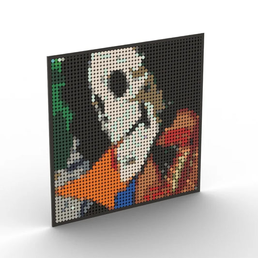 One Piece Anime Figures Luffy Brook Nami Robin Sanji Franky Blocks Brick Pixel Art Decoration Toys Kids Christmas Birthday Gifts