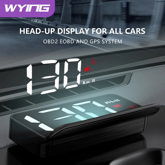 WYING M3 Auto OBD2 GPS Head-Up Display Electrónica para automóvil HUD Proyector Pantalla Digital Velocímetro para automóvil Accesorios para todos los automóviles
