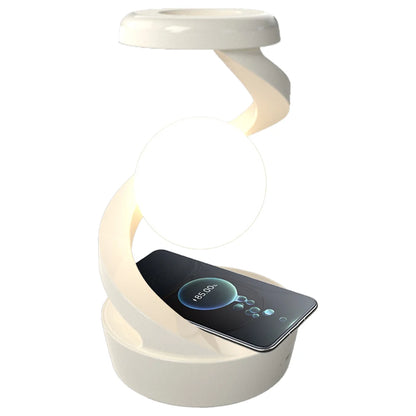 3D Levitating Ball Lamp with Wireless Charging 3D LED Lamp Floating Moon Table Lamp RGB Rotating Wireless Floating Lamp Decor