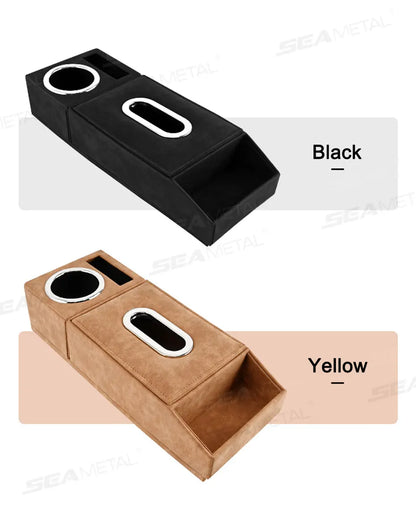 BLALION Car Armrest Mat Height Increase Pad Car Tissue Storage Box Cup Holder Armrest Protect Cushion Elbow Support Arm Cover