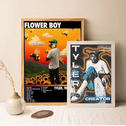 Rapper Tyler The Creator DIY Sticky Poster Waterproof Paper Sticker Coffee House Bar Home Decor