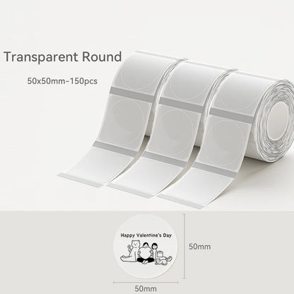 Thermal Transparent Label Sticker for NiiMbot B1/B21/B3S/B31 Printer Anti-Oil Waterproof Tear-Resistant Label Paper