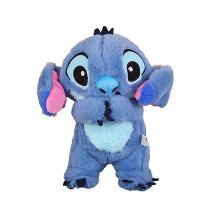 2024 New Lilo&Stitch Plush Doll Breath Child Peluche Kawaii Soothes Toy Anime Baby Music Light Sleep Toys Pink Stitch Kid Gifts