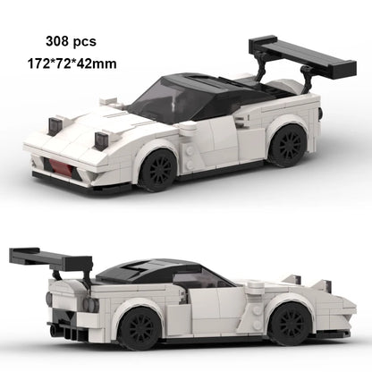 Technical Car City Speed Champion Sports MOC Ideas Creative Racing Car Building Blocks Garage Carro Rennau Voiture Vehicle Toys