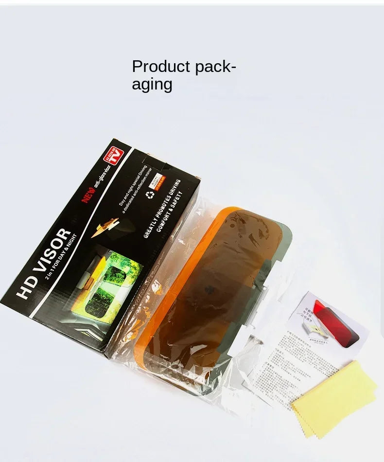 2 in 1 Car Sun Visor Goggle Night Vision Driving HD Anti Sunlight Dazzling Day Mirror Anti-UV Auto Interior Mirrors Sunshades