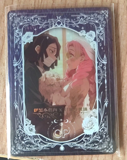 Anime Demon Slayer Kamado Tanjirou Agatsuma Zenitsu Kochou Shinobu Kanroji Mitsuri Rare Collection Card Birthday Gift Toys