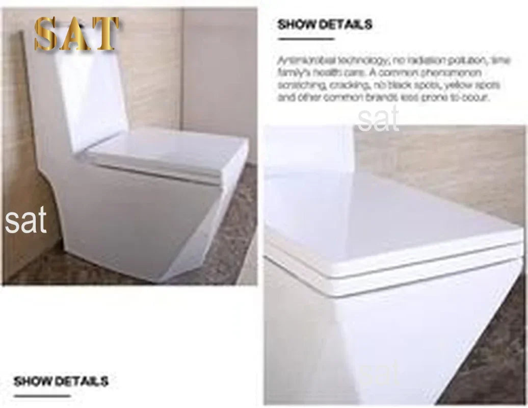 Safe and Comfortable Luxury Western Bath Ceramic Gold Toilet S Trap  WC Toilet