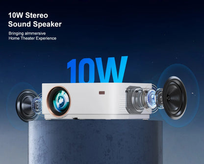 WZATCO Nuevo Proyector D5 1080P 5G WiFi Android Enfoque Digital Inteligente Full HD Proyector LED Video Cine en Casa Proyector LCD Beamer