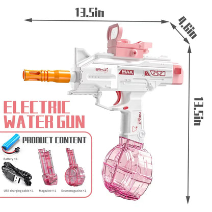 Water Gun Electric Pistol Shooting Toy Gun Full Automatic Summer Pool Beach Toy For Kids Children Boys Girls Adult