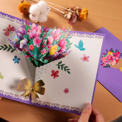 3D Pop-Up Cards Flowers Birthday Card Anniversary Gifts Postcard Maple Cherry Tree Wedding Invitations Greeting Cards